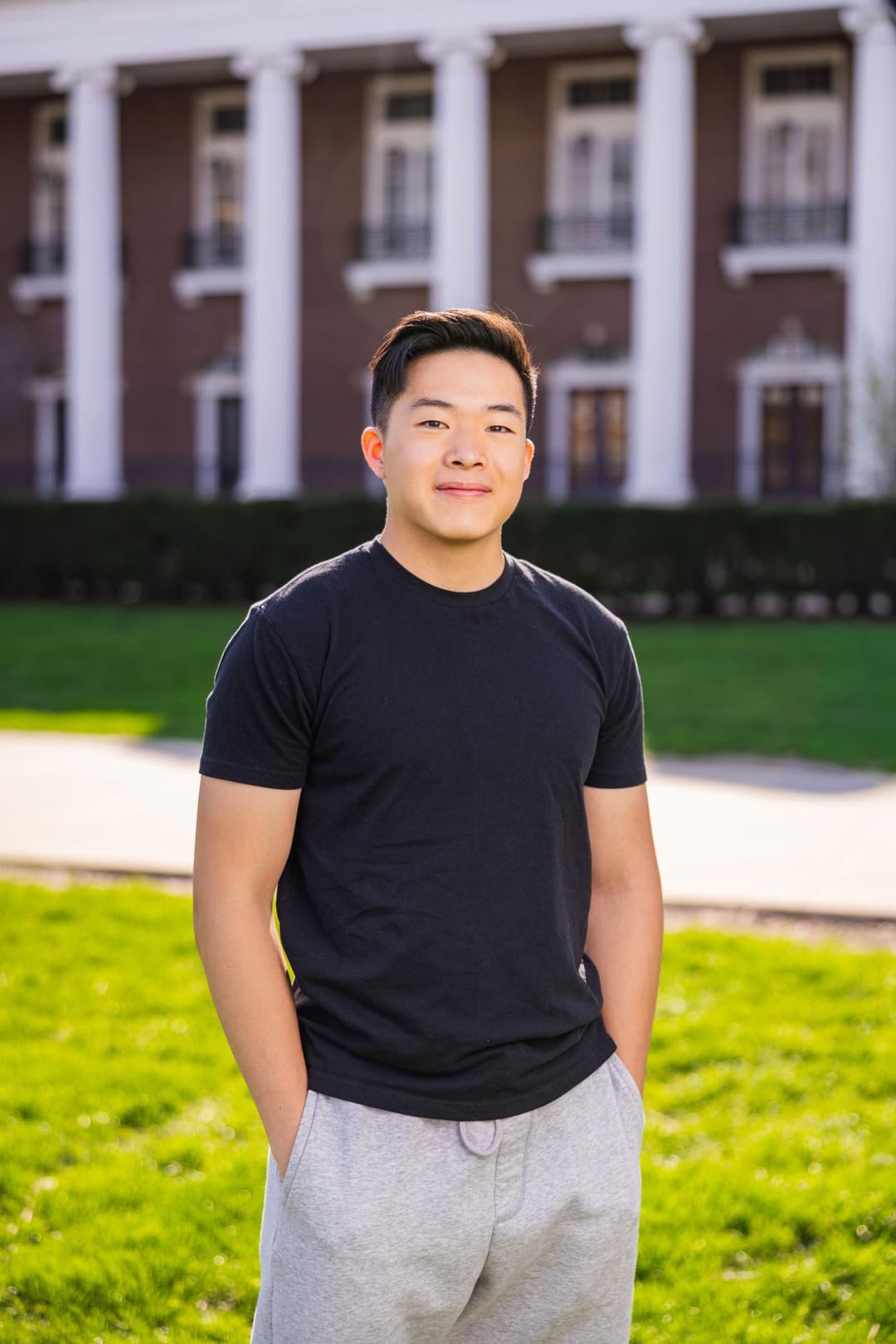 Jay on a college campus