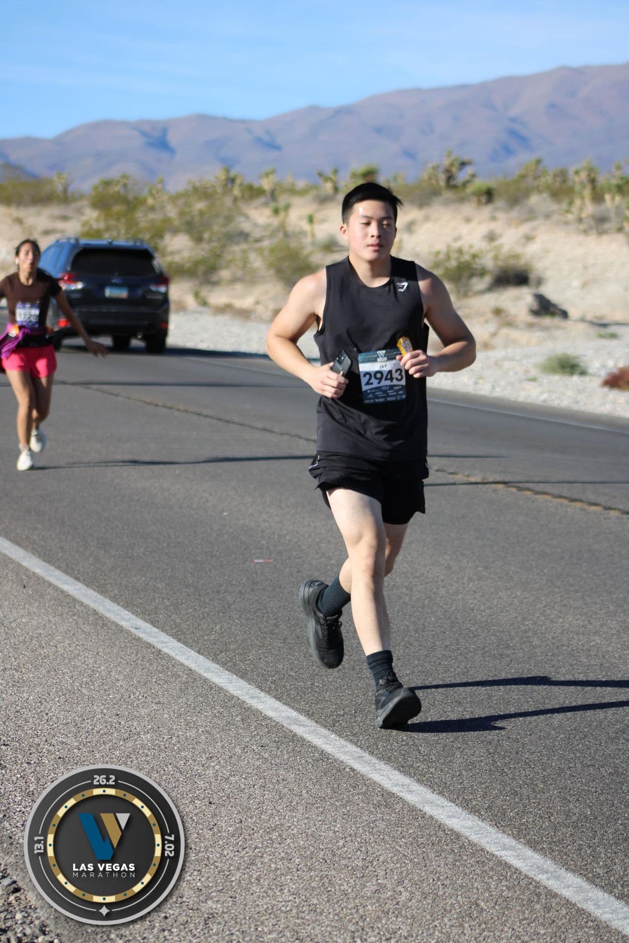 Jay running the Las Vegas marathon